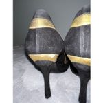 Prada Vintage Gold & Black  Pump Heels sz 40 US 10 Photo 5
