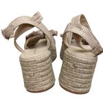 Loeffler Randall Posey Bow Beige Gingham Espadrille Platform Sandals Photo 5