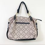 Juicy Couture Logo Print Tan/Black Satchel Bag Photo 10