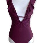 Shely‎ women’s medium one piece ruffle swimsuit Red Photo 0