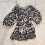 Spell & The Gypsy Floral Dress Longsleeve Sz Medium Black Photo 3