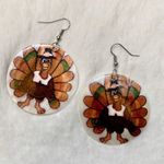 Handmade NEW Thanksgiving Genuine Shell Turkey Earrings Photo 0