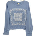 NWT ANA A New Approach‎ Light Blue Sweatshirt Paisley Design XXL Photo 0