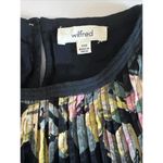 Wilfred Aritzia  Floral Pleated Belted Black Floral Mini Dress Size XXS Photo 5