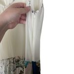 Aratta Silent Journey Marseilles Dress Blue Ivory Romance Crochet Sheer Bohemian Photo 3