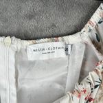 Nectar Clothing Mini Dress Women’s S Cream Floral Ruched Cottagecore Coquette Photo 2