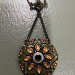 Vintage Avon heirloon necklace Multi Chain Gems Orange Pink Purple Photo 2