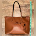 Coach  x Peanuts Snoopy Rare Discontinued Tote Saddle Brown Shoulder Bag Schulz Photo 10