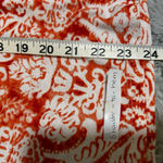 Rebecca Malone Orange and White Patterned Blouse Photo 6