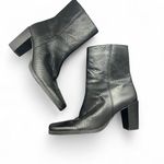 Bandolino  vintage Y2K 2000s 90s retro  Black leather ankle square toe boots 6.5 Photo 1