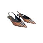 Burberry NIB Summer Check Slingback Pump in Dark Birch Brown Check Size 39 Photo 2