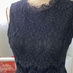 Black dress|sleeveless, fully lined. Full zip back. Raw neckline and bottom hem. Size L Photo 2