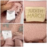 Judith March Pink Sherpa S Sweatshirt Partners N Wine Rhinestone Lettering Photo 5