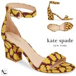 Kate Spade Susane Crinkle Sunny Bloom Floral Heeled Sandal Sz 8.5M Photo 2