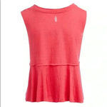 Free People 🆕 Bright Red Full Hearts Tank L 🆕 Photo 5