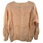 Deirdre‎ McGuire Vintage Peach Sweater Handmade in Ireland Chunky Preppy Y2K Size M Photo 2