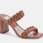 Dolce Vita Paily Heels Taupe Patent Stella, Leather Shoes Size 10 Braided Brown Photo 0
