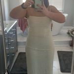 Formal/prom white gown Size L Photo 0