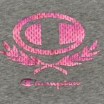 Champion NEW  women's large gray/metallic pink sweatshirt Photo 3