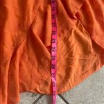 Anthropologie  Maeve Slim Ruffle Orange Wrap Skirt Photo 14