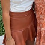Vestique  Brown Faux Leather Skirt Photo 0
