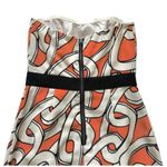 The Limited  Dress Orange Cream Chainlink Strapless Faux Wrap Drape Front Size 0 Photo 5