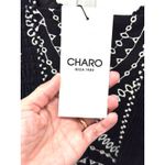 NWT Charo Ruiz Aurie Sleeveless Eyelet Mini Dress Black/Silver Women's Size S Black Photo 4