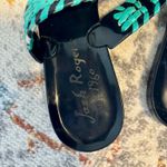 Jack Rogers sandals plastic navy blue and teal woven strap size 8 beach Photo 1
