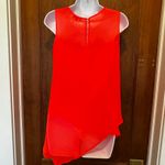Vince Camuto Neon Orange Flowy Asymmetrical Tank XS Photo 3