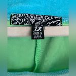 Dolls Kill Baby blue & lime velour crop top and track pants hoodie set•new without tag• Photo 5