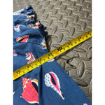 Print Fresh Womens Shoreline Dress Pintuck Beachcomber XL Blue Ruffle Hem‎ Photo 7