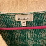 &Merci Women’s Green and Cream Houndstooth Cropped Cardigan SzMedium Size M Photo 1