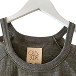 Chaser  Revolve Olive Cold Shoulder Deconstructed Sleeves Festival Bohemian Top M Photo 1