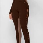 Maniere De Voir NWOT  Ribbed long line cardigan and pants brown set size 6 Photo 1