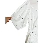 NWT Rhode Pia Puff Sleeve Eyelet Cotton Ruffle Mini Dress White Mirror Large Photo 8