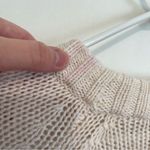 Aerie  AMERICAN EAGLE Heathered Crew Sweater Cream Ivory Coral Colorblock Cotton Photo 13