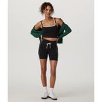 Vuori  Daily Layered Crop Tank Top in Black Size Medium Photo 5