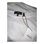 Theory  Maas Nebulous White Peruvian Cotton 3/4 Sleeve Tee, Womens Medium Photo 4