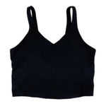 Women’s Sports Bra Small Padded Back Tank Top Crop Black Photo 0