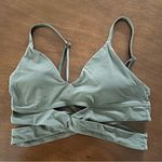 Lululemon Women’s Still Now Wrap Around Bra Light Support A/B Cup Army Green 6 Photo 4