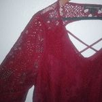 Always Indigo 3X Boho Lace Wine Long Sleeved Tunic Dress/Top Plus Red Photo 6