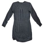 Vince  100% Silk Long Sleeve Black Tunic Mini Dress with Pockets Size 4 Photo 2