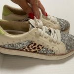 Crown Vintage women’s Size 7 Kalinda silver glitter & cheetah tennis shoes White Photo 1