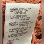 Free People NWT  Boho Puff Sleeve Megan Crocheted Cropped Top Coral Shirt XS $128 Photo 8