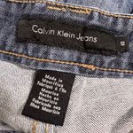 Calvin Klein Jeans Womens Denim Blue Jean Bermuda Shorts Dark Wash Rolled Cuffs Size 12 Photo 5