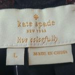 Kate Spade NWT Black Camellia Embroidered Ruffle Peplum Blouse Women’s Large Photo 6