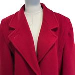 Forecaster of Boston Vintage 100% Wool Coat Retro 80's Long Red Lined USA SZ 16 Photo 2