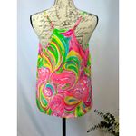 Lilly Pulitzer Dusk Camisole Racer Back 100% Silk Flamingo Print Size M Photo 9