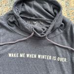Fifth Sun Grey Blue Hoodie - Wake Me When Winter Is Over Photo 3