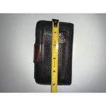 Brighton VINTAGE  BI FOLD WALLET -‎ BLACK LEATHER/MOC BROWN CROC DETAILED Q Photo 8